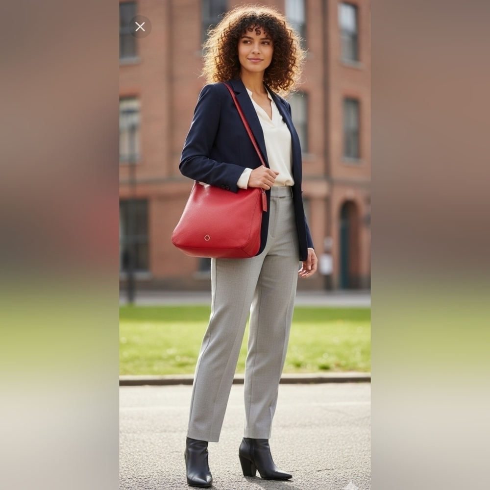 KATE SPADE LIKE NEW CORAL PEBBLED LEATHER SATCHEL 2 WAY - Picture 2 of 12